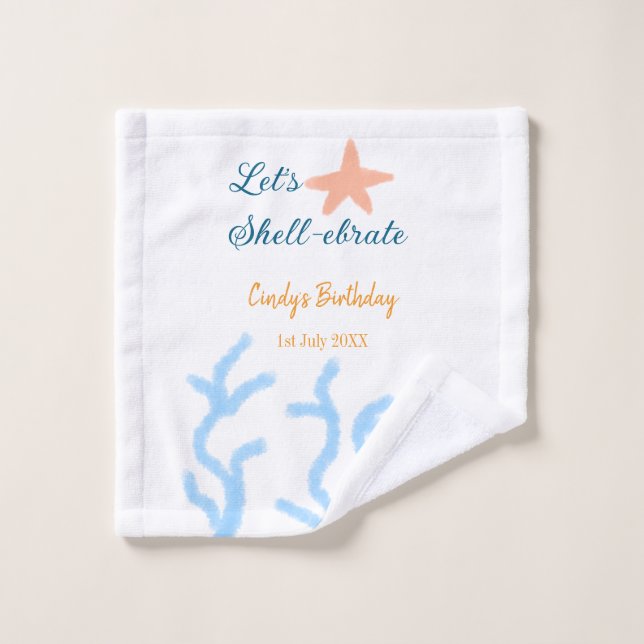 Toalha De Rosto Vamos de carapaça-embriagada durante o aniversário (Pano de lavar)