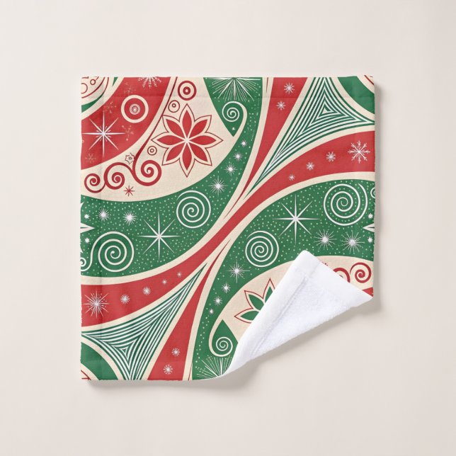 Toalha De Rosto Vibrações de Natal (Pano de lavar)