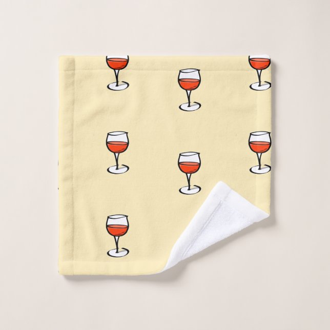 Toalha De Rosto Vidro de vinho em laranja (Pano de lavar)