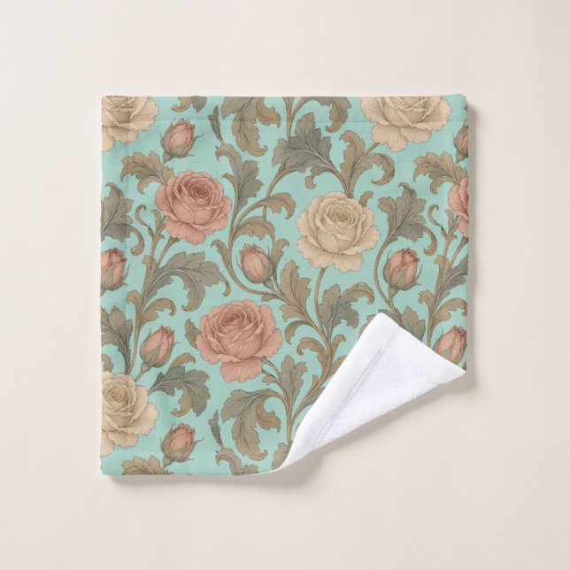 Toalha De Rosto Vintage Botanical Rose (Pano de lavar)