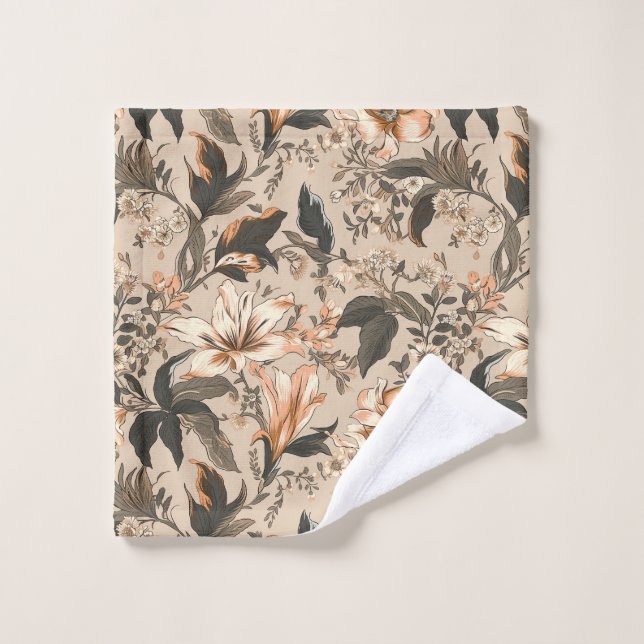 Toalha De Rosto Vintage Floral Pattern Towel (Pano de lavar)