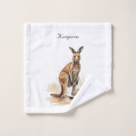 Toalha De Rosto Wanderer de Outback: Watercolor Kangaroo cusom