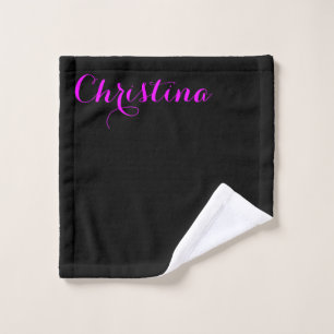Toalha De Rosto Washcloth preto da composição personalizado com