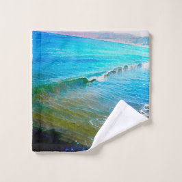 Toalha De Rosto Watercolor Waves