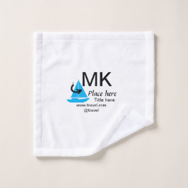 Toalha De Rosto Web site do agente do viagem da seta preta do barc