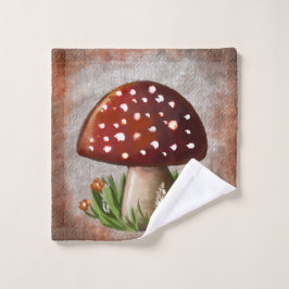Toalha De Rosto Whimsical Mushroom & Fungi Motif – Nature-Inspired
