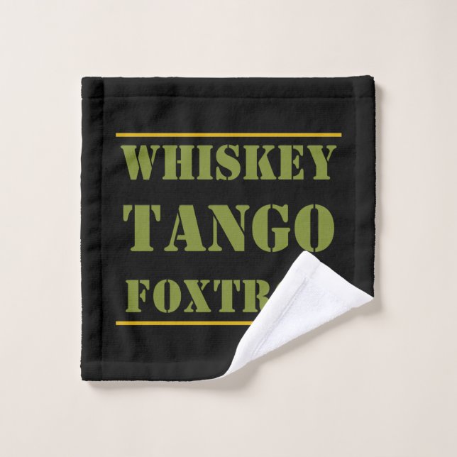 Toalha De Rosto Whkey Tango Foxtrot WTF (Pano de lavar)
