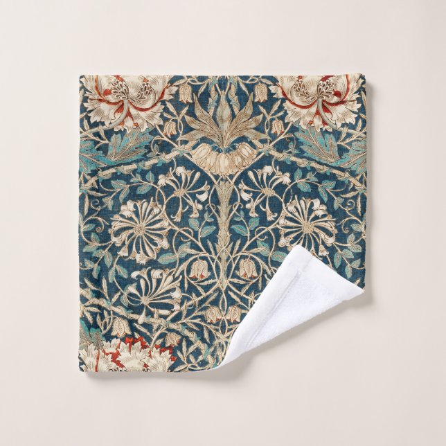 Toalha De Rosto William Morris Antique Honeysuckle Floral (Pano de lavar)
