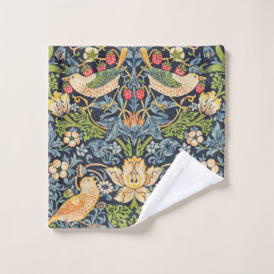 Toalha De Rosto William Morris Strawberry Thief Padrão Floral