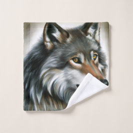 Toalha De Rosto Wolf Painting