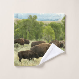Toalha De Rosto Wyoming Bison Nature