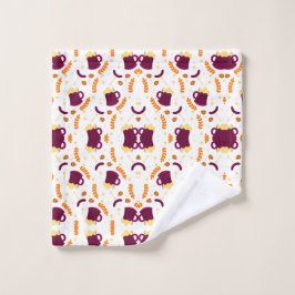 Toalha De Rosto yellow fish skeletons, and orange leaves