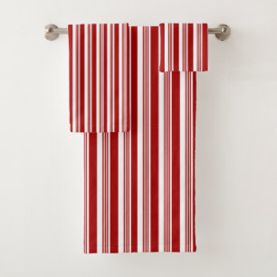 Toalha Design de Banho-de-Pimento Vermelho Branco