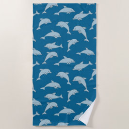 Toalha Design de praia com golfinhos lúcidos