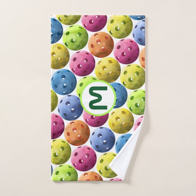 Toalha do suor de Pickleball do monograma (Toalha de mão)