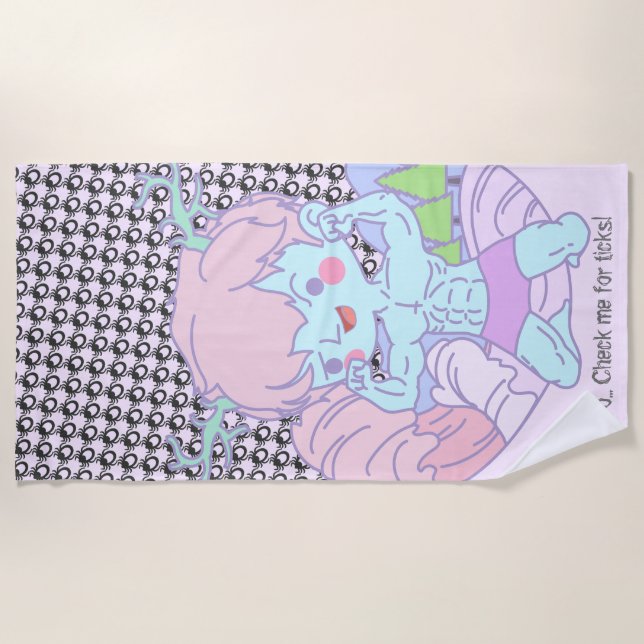 Toalha do tiquetaque!  Design da ilha de 2019 (Frente)