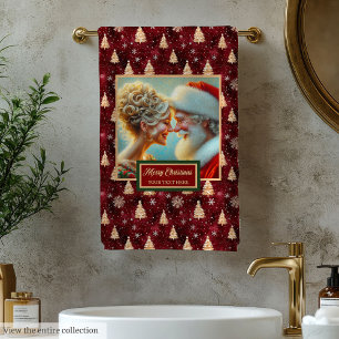 Toalha Dourada de morango Personalizada Chic