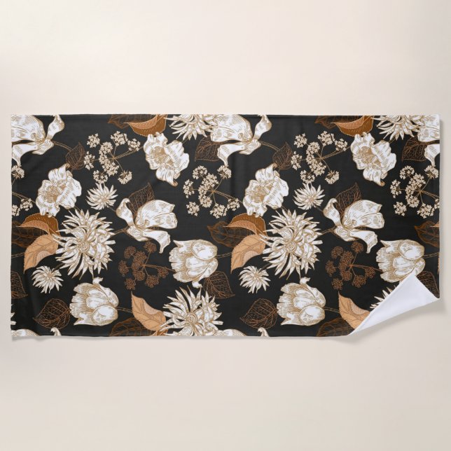 Toalha estética de chá floral (Frente)