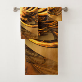 Toalha Fractal Brilho Torcido Amarelo