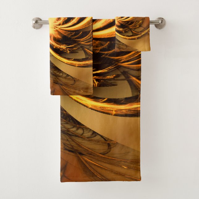 Toalha Fractal Brilho Torcido Amarelo (Insitu)