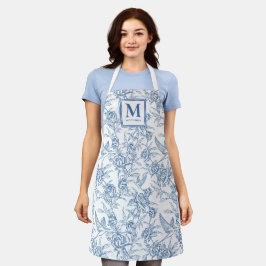 Toalha Francesa Azul Monograma Nome