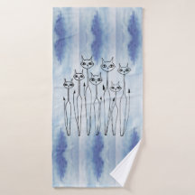 Toalha (Gatos Retirados À Mão)