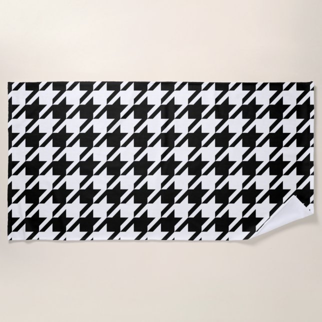 Toalha Houndstooth Classic Pattern Beach (Frente)