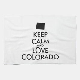 Toalha MANTER CALM e AMOR COLORADO personalizáveis