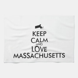 Toalha MANTER CALMA E AMAR MASSACHUSETAS personalizáveis
