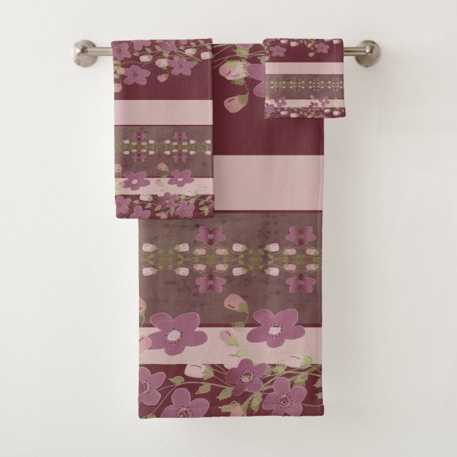 Toalha mista floral e estriada (Insitu)