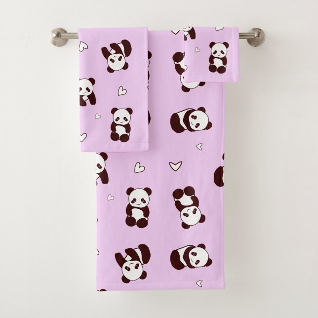 Toalha Panda Púrpura Pálida (Insitu)
