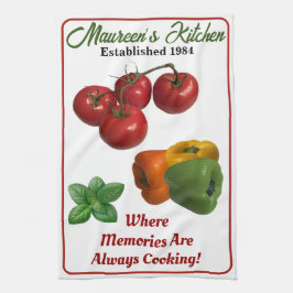 Toalha personalizada de cozinha 'Adicionar seu nom
