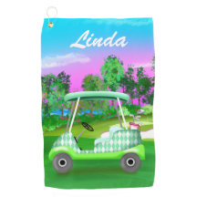 Toalha Personalizada Green Golf Diamond Sunset Cou