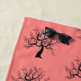 Toalha Praia de Cores Personalizadas com Árvore