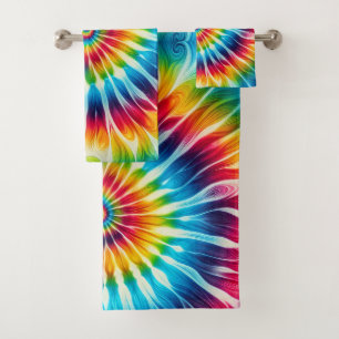 Toalha Tie Dye Arco-Íris Psicodélico