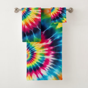 Toalha Tie Dye Arco-Íris Psicodélico
