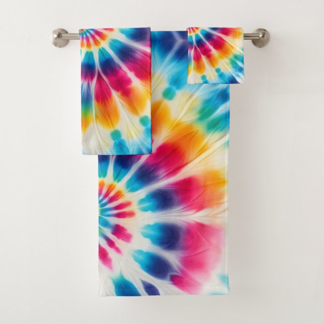 Toalha Tie Dye Arco-Íris Psicodélico (Insitu)