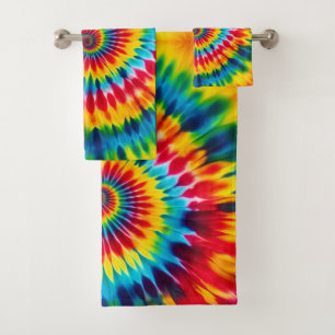 Toalha Tie Dye Arco-Íris Psicodélico