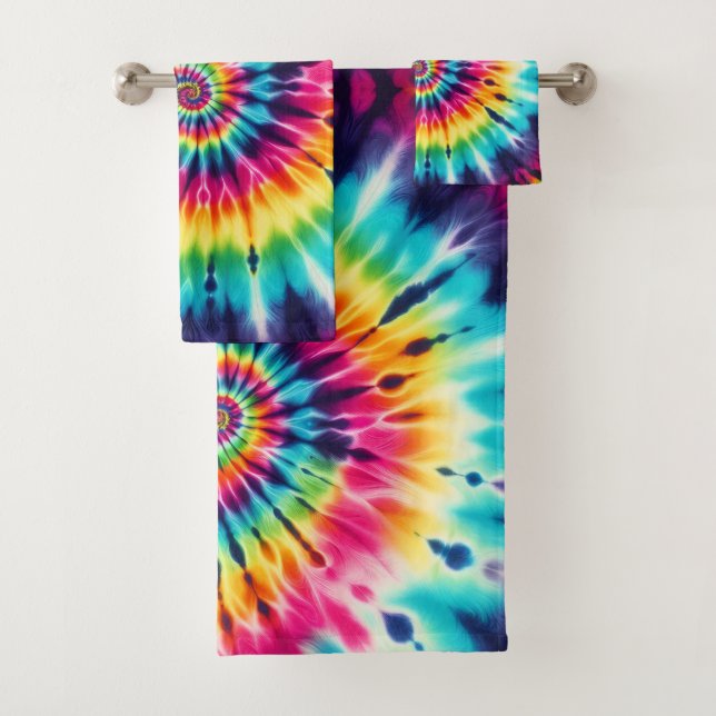 Toalha Tie Dye Arco-Íris Psicodélico (Insitu)