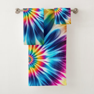 Toalha Tie Dye Arco-Íris Psicodélico