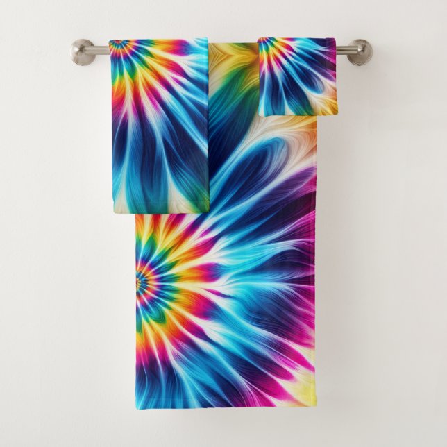 Toalha Tie Dye Arco-Íris Psicodélico (Insitu)