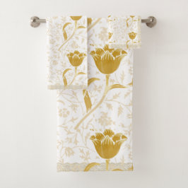 Toalha Tulipa Dourada Vintage William Morris
