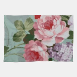 Toalha Vintage Elegant Pink Rosas vermelhas