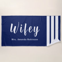 Toalha Wifey Beach Grande Personalizada