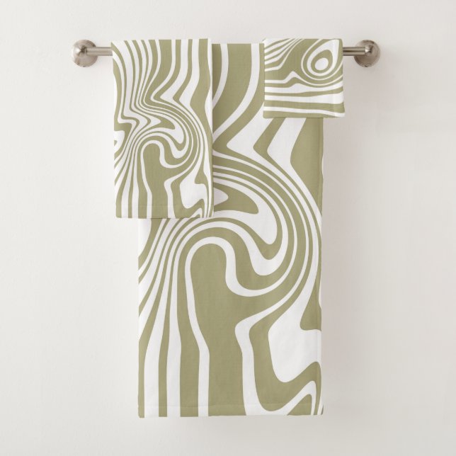 Toalhas Abstrato Marble Waves Trabalho de arte | Conjunto  (Insitu)