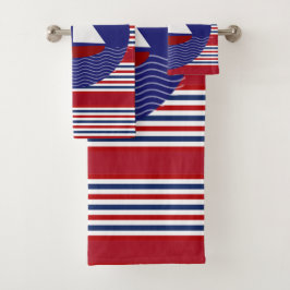 Toalhas Bandas Patrióticas Velejando Conjunto de Bandejas