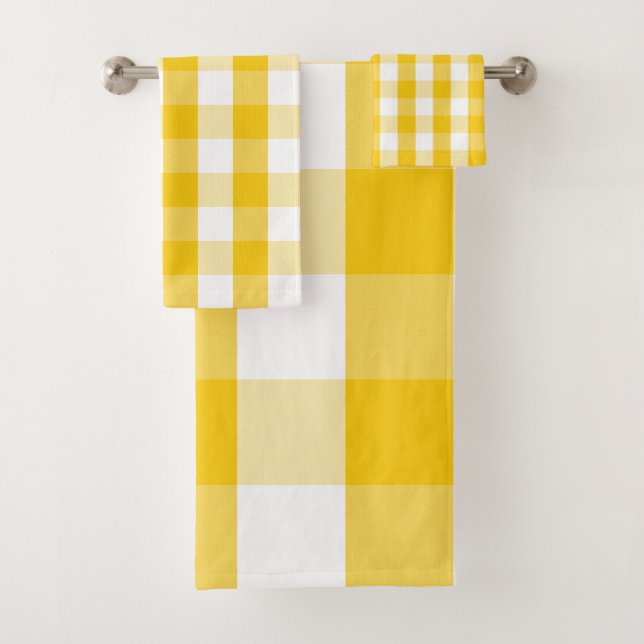 Toalhas Cheque de búfalo - Conjunto de Banho Amarelo de Mo (Insitu)