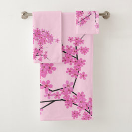 Toalhas Cherry Blossom Design - Conjunto de Banheiros
