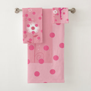 Toalhas Coleção Princesa Rosa - Conjunto de máquinas de ba