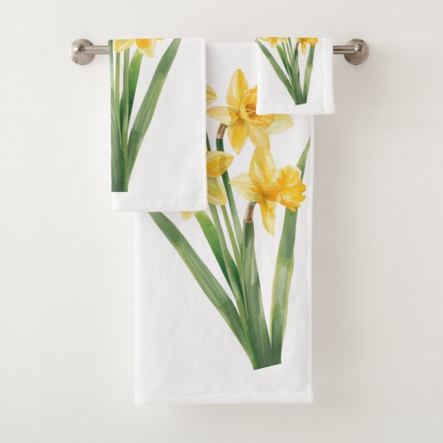 Toalhas com Narcisos da Primavera, Desenho Floral  (Insitu)
